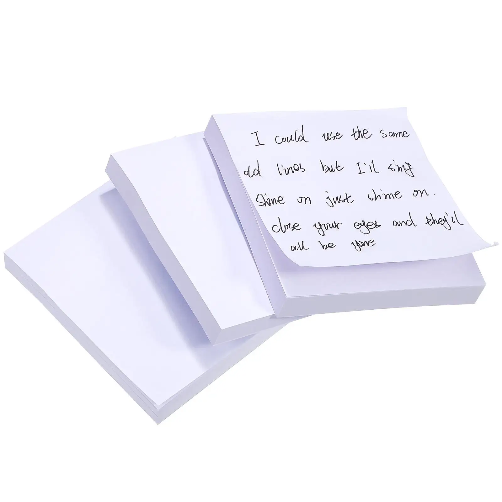 

3 Pcs White Small Size Strong Adhesive Office Desk Accessories Memo Pads Portable Note Paper Stationery
