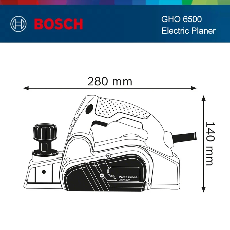 BOSCH GHO 6500 Wood Electric Planer 16500rpm 220V Electric Router Trimmer Wood Milling Engraving Slotting Woodworking