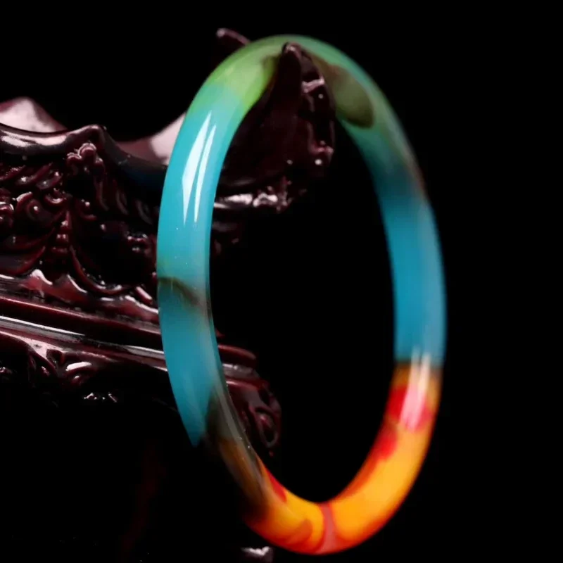 

Pure Natural Hetian Cinnabar Jade Jade Bracelet Seven Cinnabar Jade Jade Bracelet Natural Quality