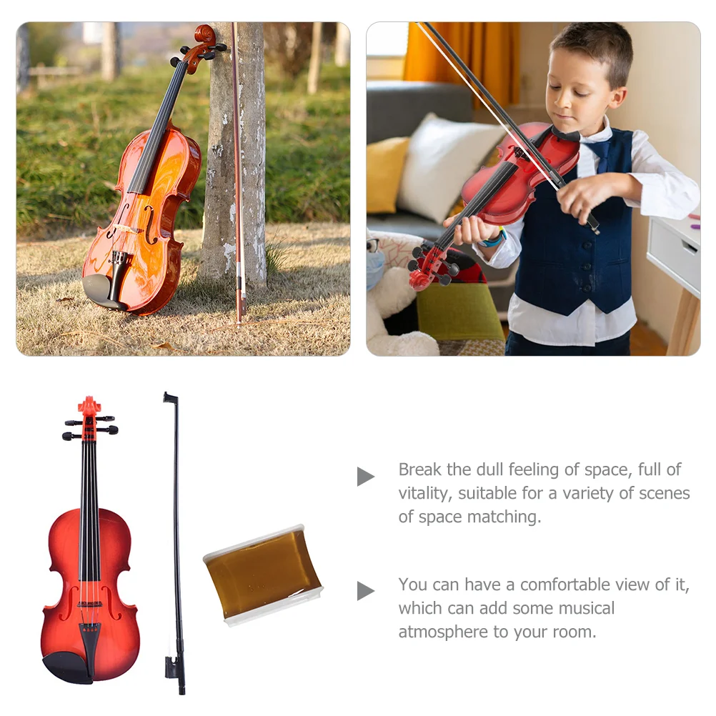 Violin Toy Miniature Decoration Plastic Plaything Adornment Desktop Musical Toddler