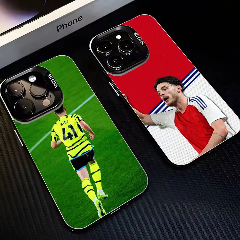 

Football D-Declan Rice Phone Case For iPhone17,16,15,14,13,12,11 Plus,Pro Max Black Matte Shockproof Cover