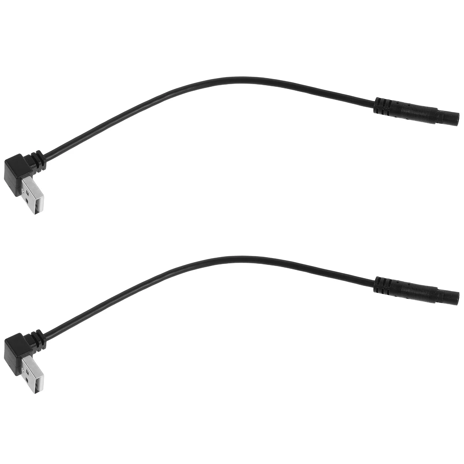 2Pcs Dash Cam Mini USB Power Cable 5 Pins 8 Inch Low Voltage Protection USB Extension Cord Car Charger Replacement Cable