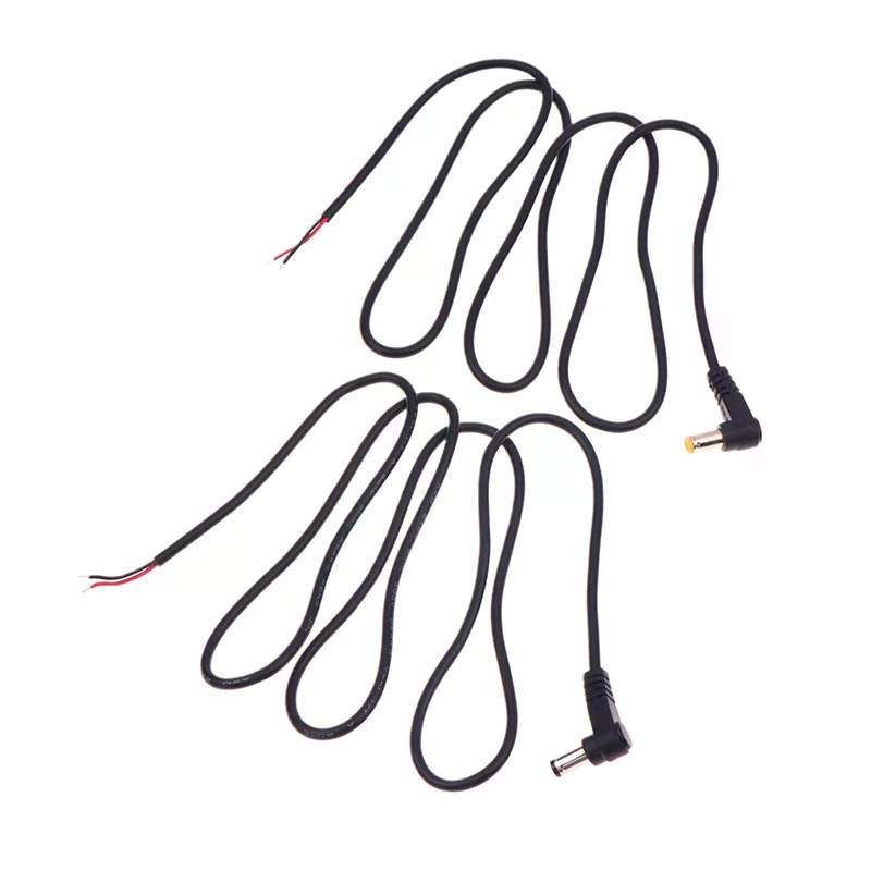 5.5 X 2.1mm/2.5mm Right Angle DC Power Cable DC Male Plug Power Connector Plug Connector Extension Line