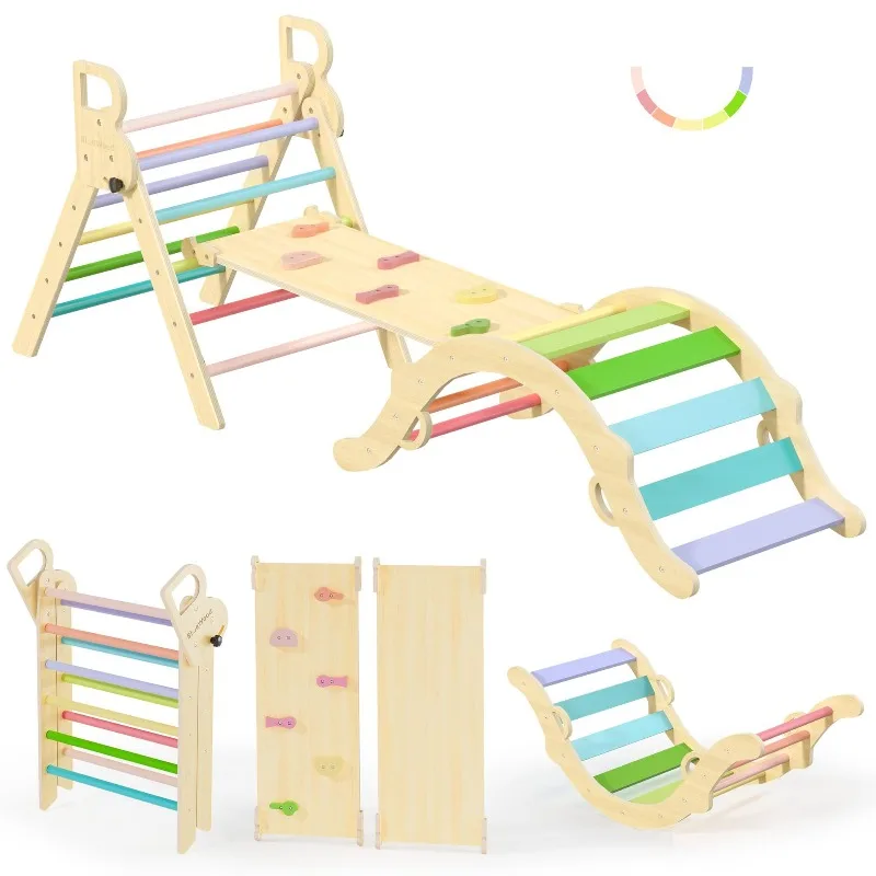

Ramp Arch Rocking Chair Rock Climbing Gym Children's Wooden Triangle Climbing Frame
