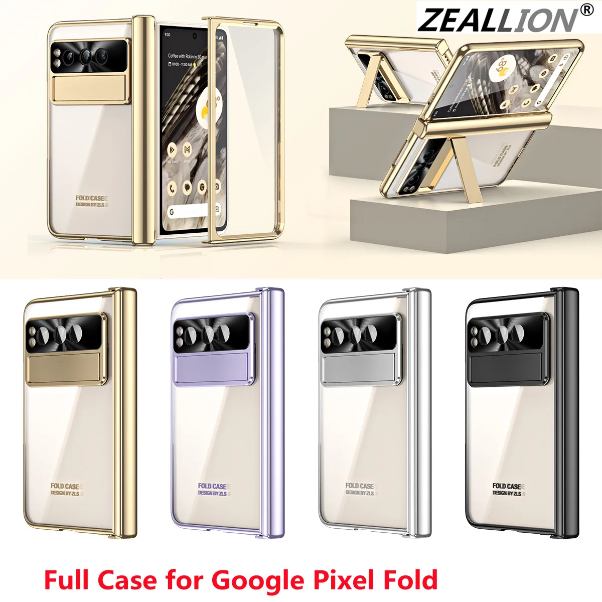 

Phantom Plating Phone Case for [Google Pixel Fold] Cover Hinge Folding Bracket with Front Screen Glass Film