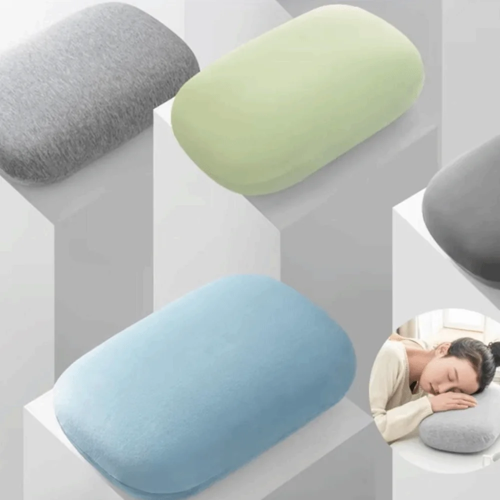 Cuscino per pisolino in spugna portatile Morbido supporto cervicale Cuscino per il collo Macaron Colore Multifunzione Cuscino per dormire da viaggio Ufficio