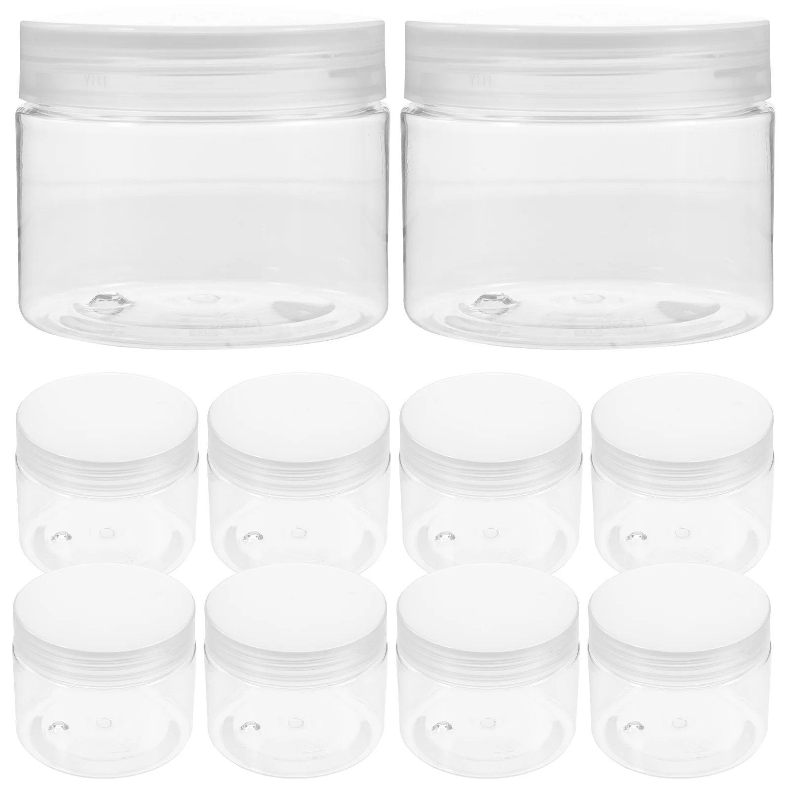 

10pcs Clear Pet Storage Jar Airtight Leak-Proof Food Container Transparent Kitchen Organizer For Tea Coffee Beans Cereals Snacks