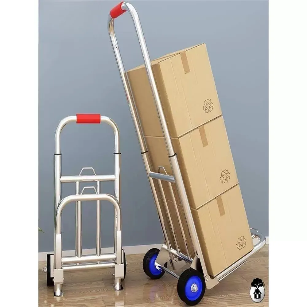 ポータブル非ステンレス鋼四輪ユニバーサルホイールショッピングカート野菜購入荷物ハンドトラック折りたたみ式ショッピングカート