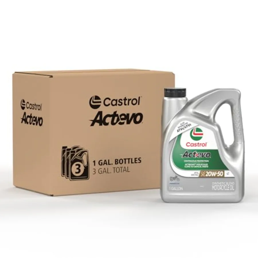 

Моторное масло Actevo 4T 20W-50 синтетическое смешанное, 1 галлон, упаковка из 3 штук