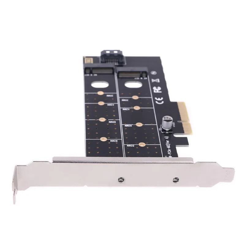 

PCIE to M.2 expansion card NVME NGFF adapter card M2 dual disk ssd Solid-state drive Bkey+Mkey