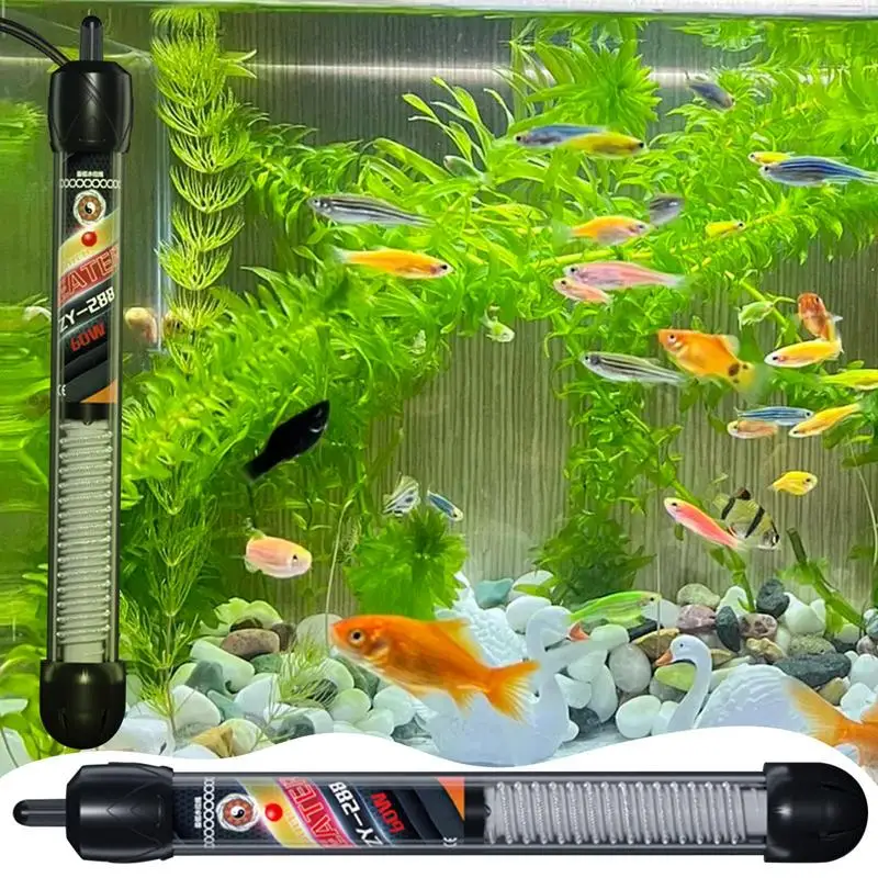 Aquarium Water Heater Small Fish Tank Submersible Heater Turtle Heat Rod For Betta Frogs Newts Temperature Adjustable Fish