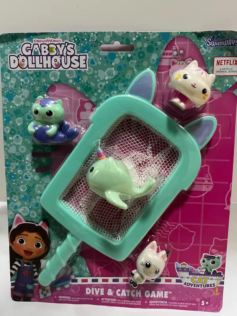 

Аутентичная игрушка для купания кукольного домика Gabby's SwimWays — импортированный из США плавающий набор для рыбалки для ролевых игр и развлечений в воде для девочек