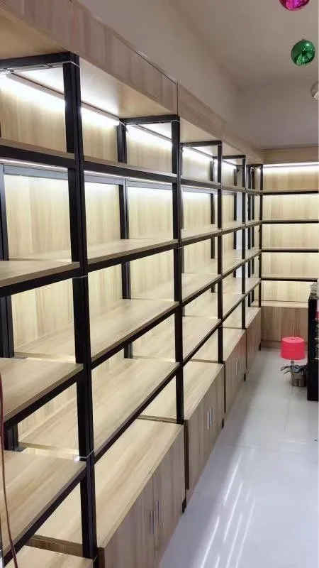 Custom.High Quality Product Display Racks Grocery Store Shelf Supplier Wooden Retail Shop Shelves and Display Cabinets