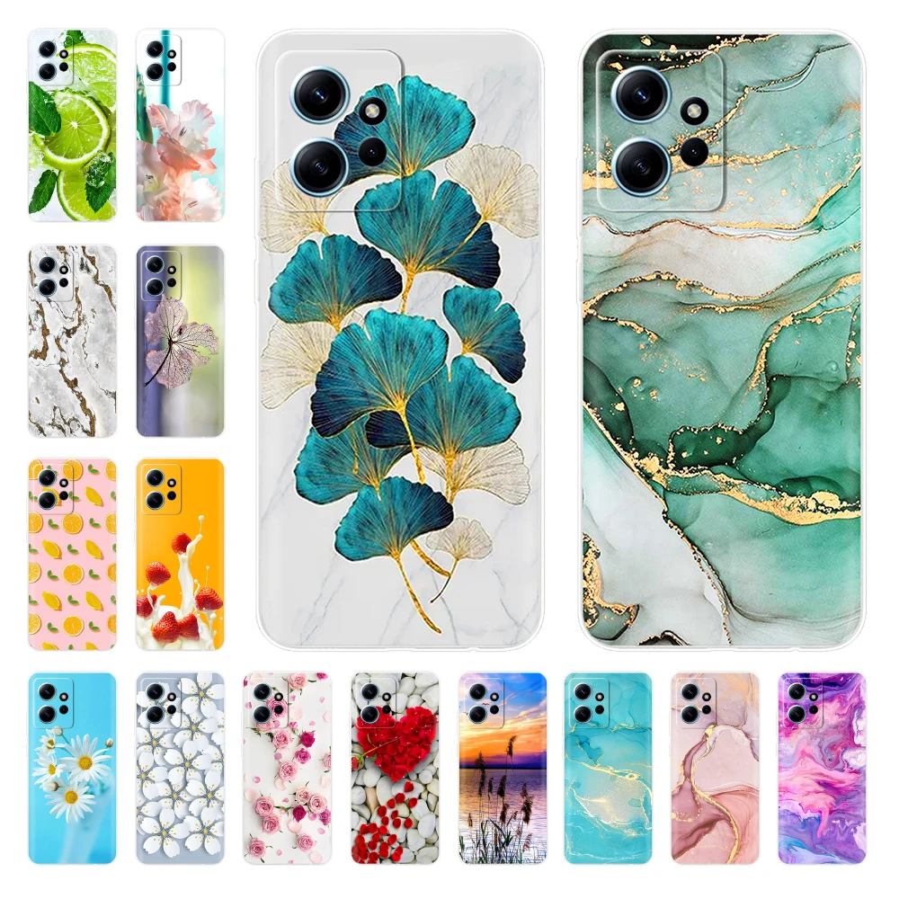 For Redmi Note 12 4G Case Redmi note12 2023 Fashion Painted Phone Cover For Xiaomi Redmi Note 12 Pro Funda Clear Soft TPU Bumper