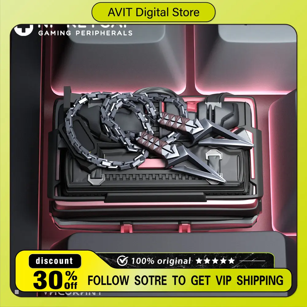 

VALORANT Dark Wave Daggers Keyboard Keycap for DIY Backlit Keycaps for Pc Gaming Classic KeyCap Suit Cute Anime Button Gifts