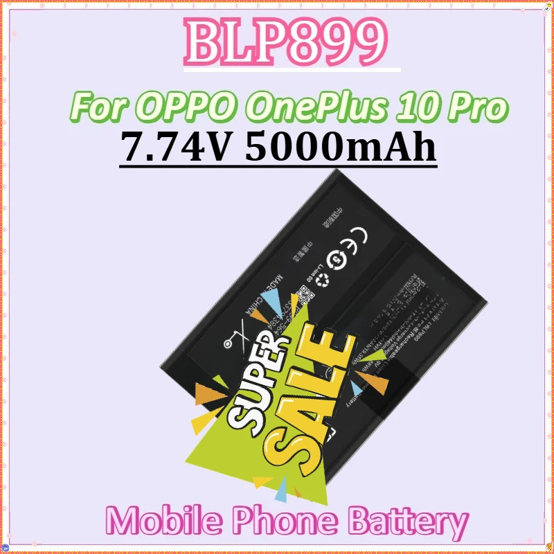 

For OPPO OnePlus 10 Pro Replacement Batteries New BLP899 7.74V 5000mAh Mobile Phone Battery
