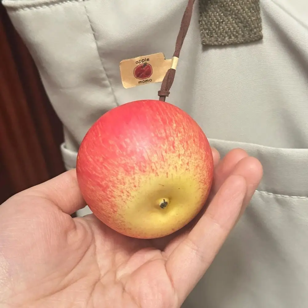 Stress-relief Design Fruit Shaped Car Ornament Simulated Design Decoration Rearview Mirror Decor Fruit ornament Red - Image 3