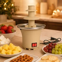 Mini Home Chocolate Fountain, Electric Chocolate Fondue Fountain with Tray Machine for Parties, Stainless Steel, Melts Cheese, Queso, Candy, - Ideal for Festive Parties, Family Friends Events Gathering & Romantic Weddings, Cooking Enthusiasts Gifts 6