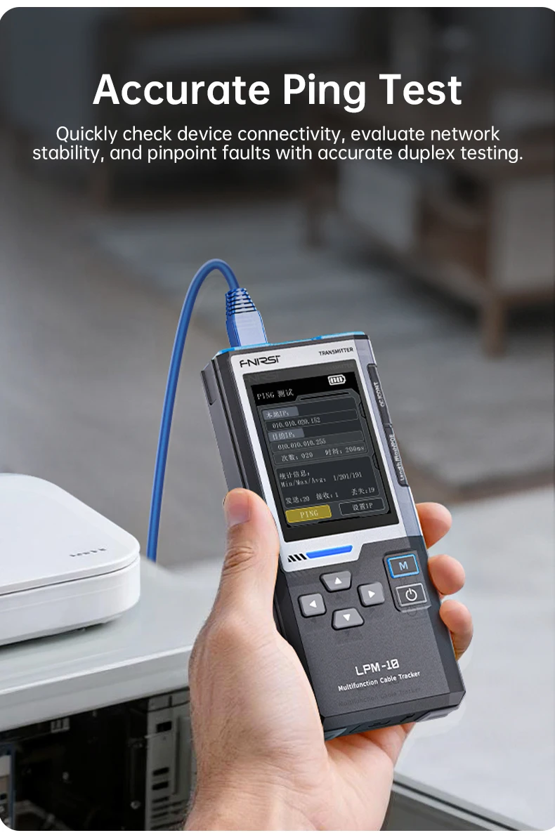 FNIRSI LPM-10A Smart Cable Locator RJ45 RJ11 Line Tracker Längentest Flash Port Anti-Interferenz-Tool für Reparatur und Wartung – Detail 15