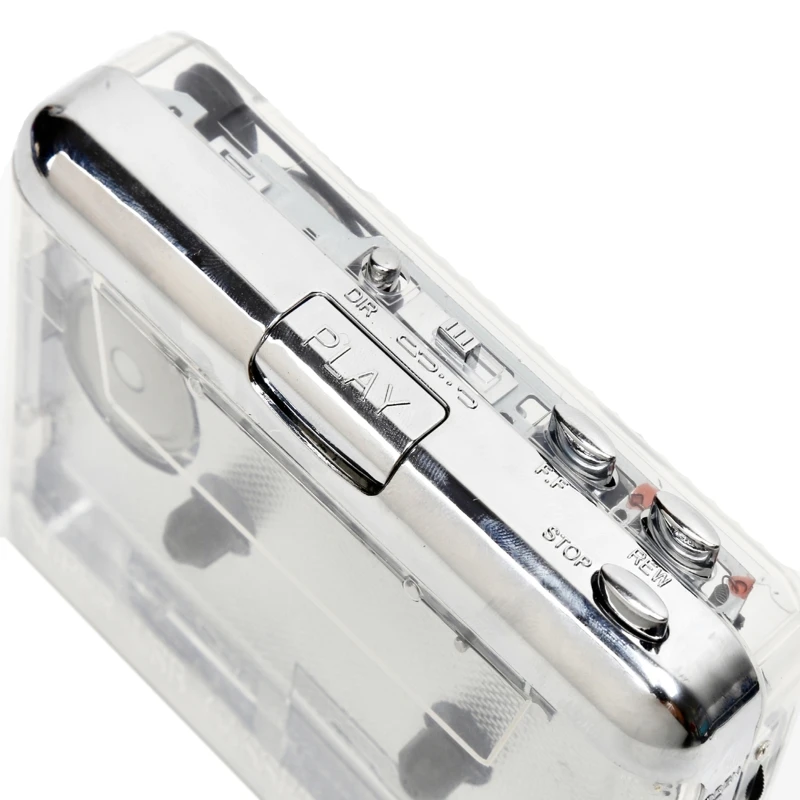 R91A Transparente Cassete Player Portátil MP3 Cassete para MP3 Tipo-c Tape Player Suporte para Windows XP, Vista, para Windows 7