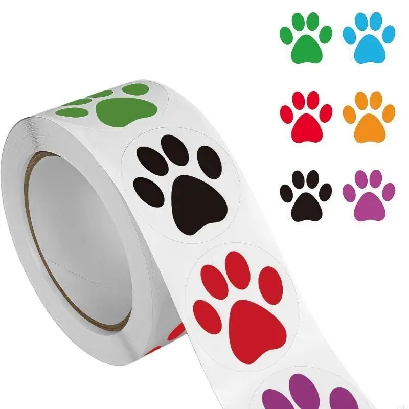 CORA Tear Proof Dog Paws Sticker Adhesive Water Resistant Safe Decoration for Office Use Pet Accessories Art Projects