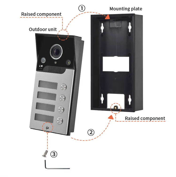 Sistema de intercomunicação com campainha, campainha de vídeo, apartamento interfone, família, multi lêndeas, wi-fi, 2, 3, 4, 7"