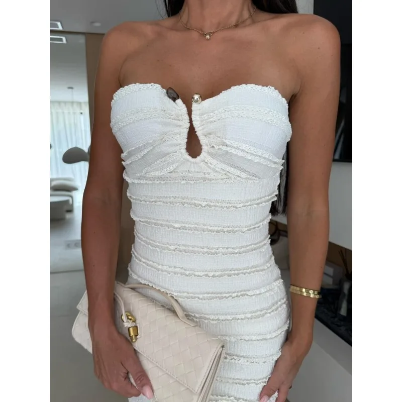 Abito aderente a sirena da donna elegante con spalle scoperte Abito da sera da celebrità con corsetto sottile sexy per ospiti