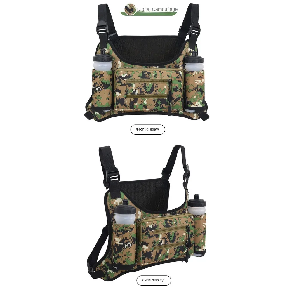 New Multi-functional Sports Vest Bag Water Resistant Digital  Chest Bag Cycle Outdoor Molle Chest Bag