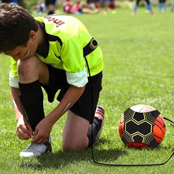 Allenatore di calcio per bambini sport calcio calcio tiro Solo pratica aiuto assistenza cintura in vita controllo abilità fascia da allenamento regolabile