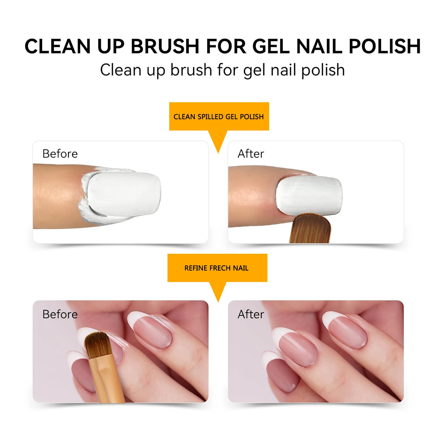 แปรงทำเล็บอะคริลิค Kolinsky สำหรับวาดลายเพชร ทาสีเจล ด้ามโลหะสีทองด้าน