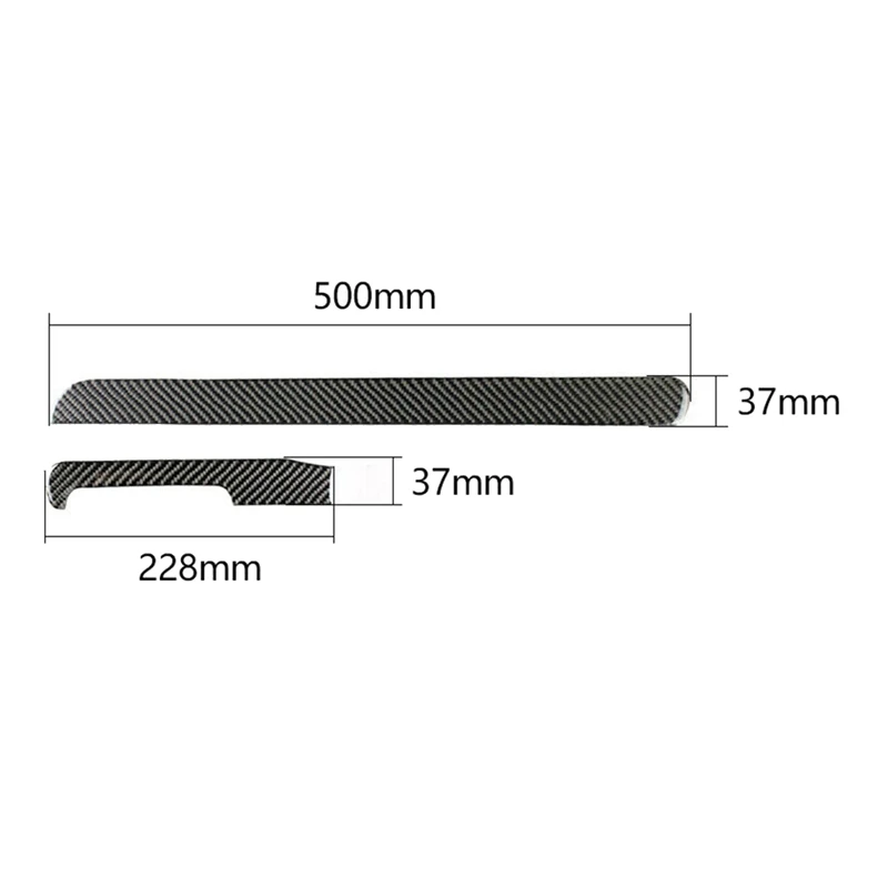 Copertura della striscia di rivestimento del pannello del cruscotto Copilot in fibra di carbonio per accessori decorativi Golf 6 MK6 - 2008-2012