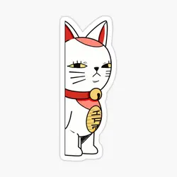 Turbo Granny Cat Peeker Dandadan 5PCS Stickers for Wall Kid Car Water Bottles Living Room Home Cute Window Decorations Decor