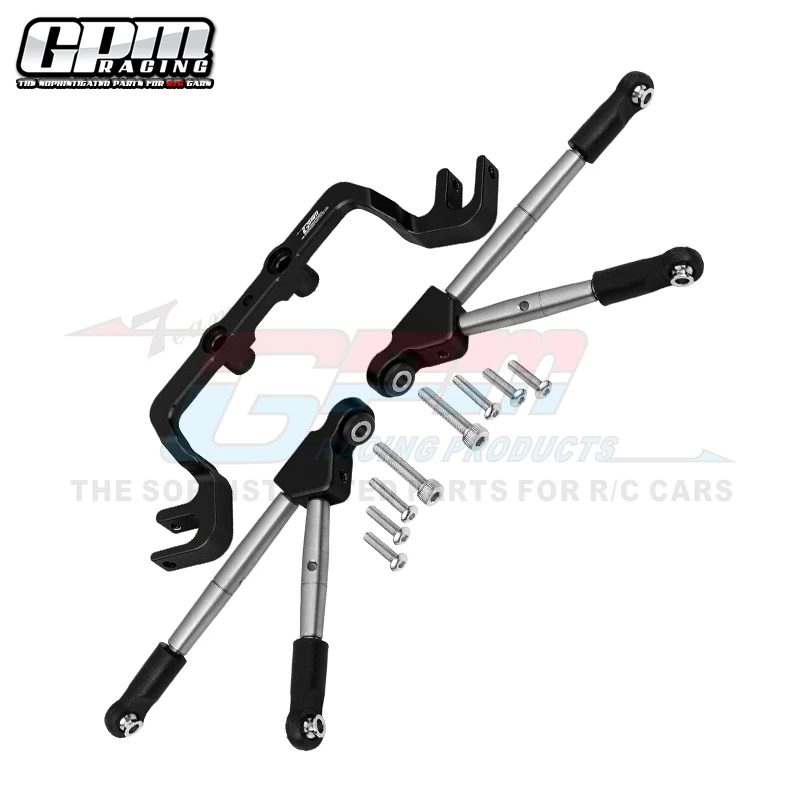 GPM Alloy Front Tie Rods With Stabilizer For C Hub For TRAXXAS 1/10 4WD Hoss