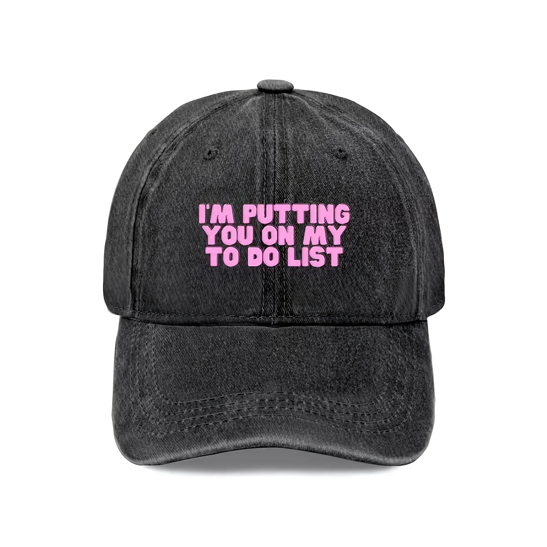 Washable Baseball Cap for Men and Women, Couple Style, Stain-Resistant, Wrinkle-Resistant, American Street Retro Fashion Style, Printed Text, Sun Protection, Breathable, Comfortable, Soft Top, Face-Slimming Effect, Outdoor Casual Versatile Trendy Personalized Fashion Sports Cap