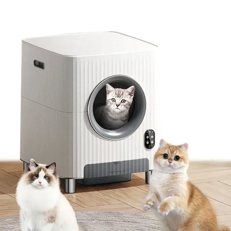 Custom tuya app remote app control video automatic door intelligentself cleaning smart cat  box