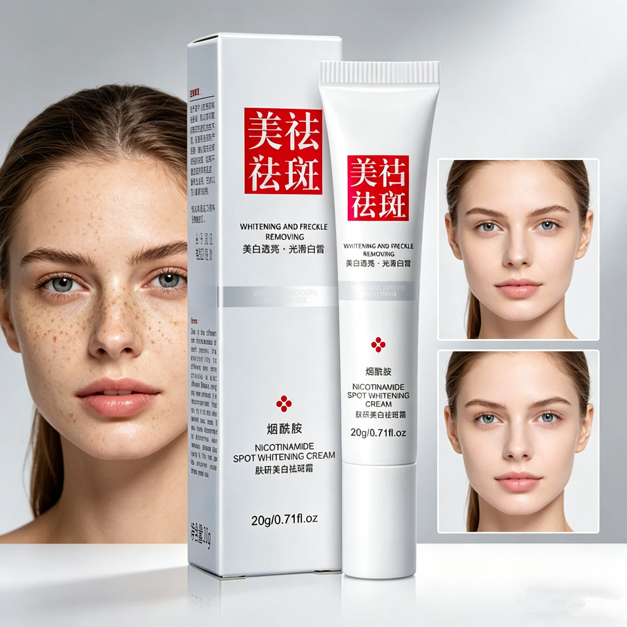 Fades Freckle Dark Spots Face Cream Niacinamide Whitening Cream Vitamin E Improve Dullness Fast Brighten Nourish Skin Care