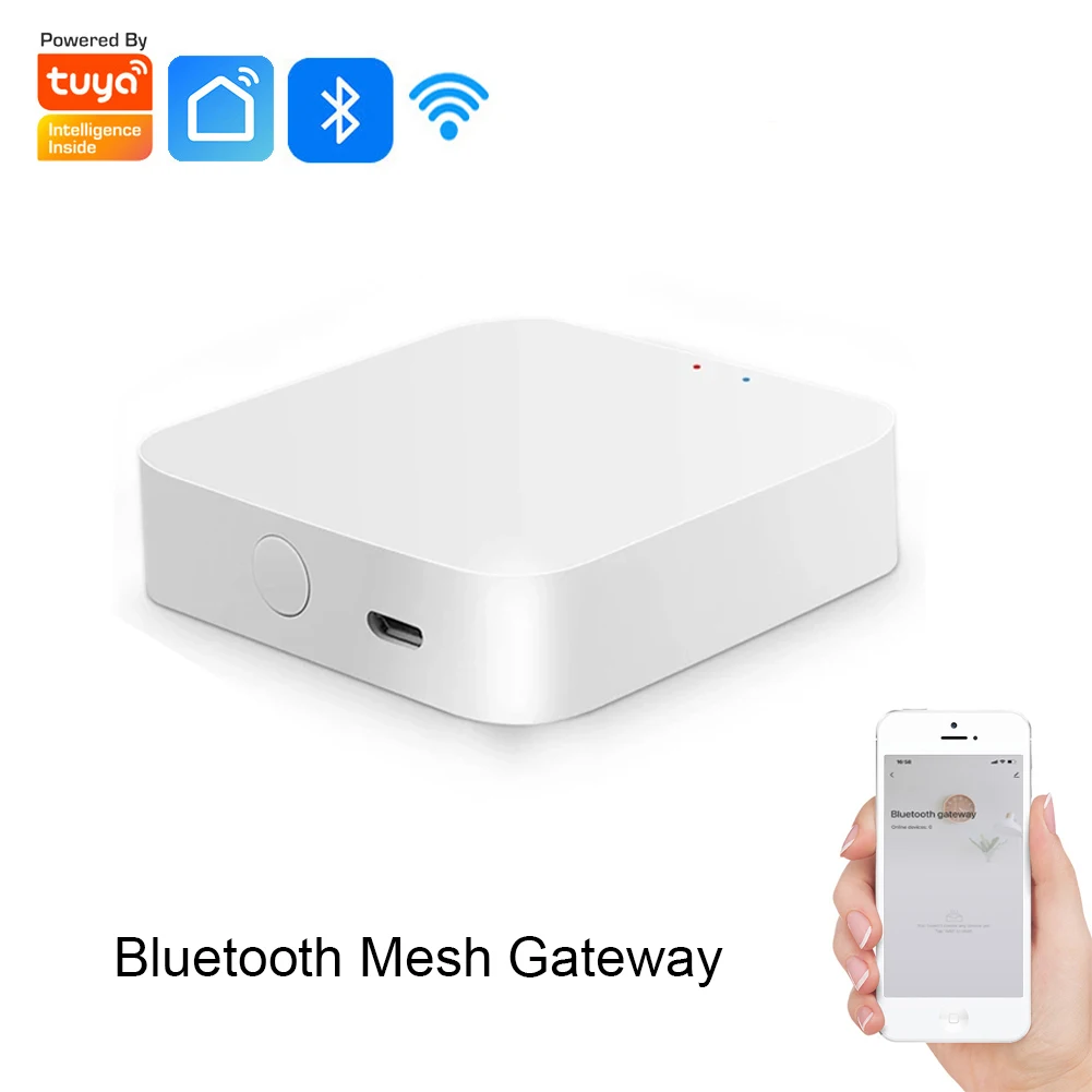 

Tuya Bluetooth Gateway Hub Smart Home Bridge Support Fingerbot and Tuya Bluetooth Device Work with Smart Life App Remote Control