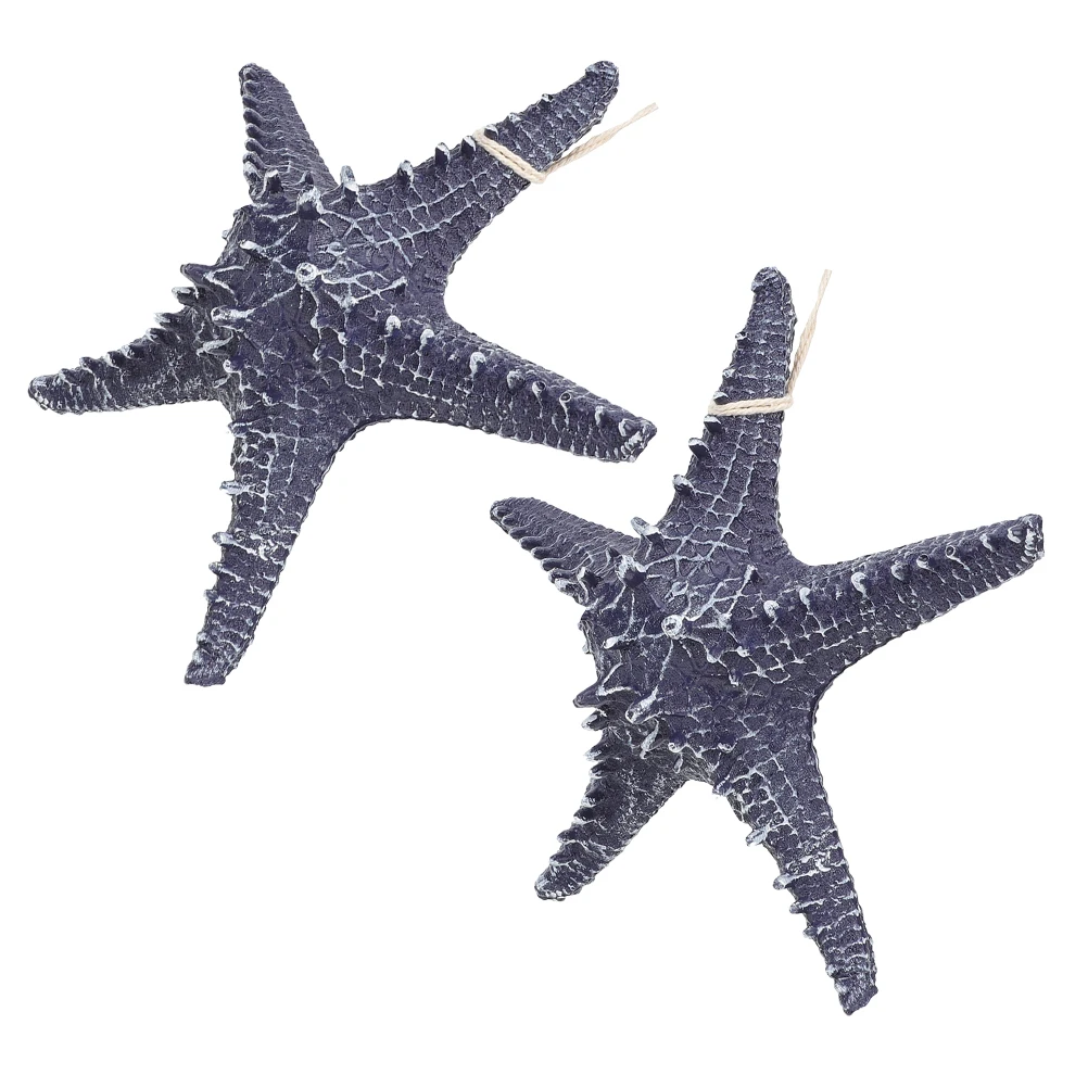 

2Pcs Resin Mediterranean Wall Seastar Hanging Decor Sticker Ocean Style Coastal Decor Home Ocean Seastar Hanging