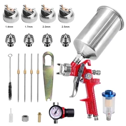 1.4/1.7/2.0/2.5mm High Atomization Professional HVLP Auto Paint Gun Household DIY Spraying Tools Aluminum Alloy Watering Can