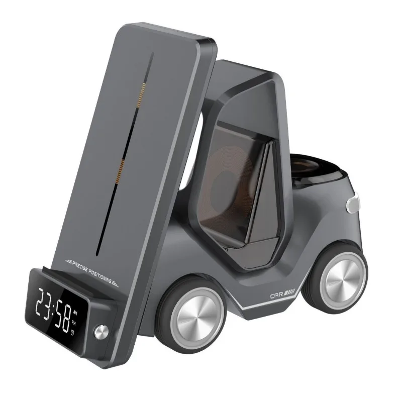 

Настольное автомобильное беспроводное зарядное устройство, подходящее для мобильных телефонов, наушников, часов, беспроводное зарядное устройство «три в одном»