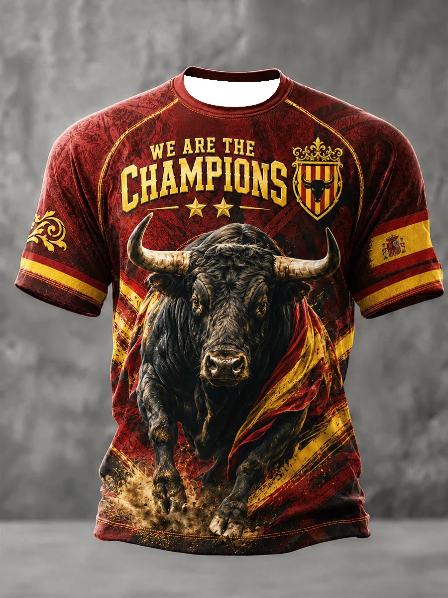 2026 Summer New Model Spanish Football Training Shirt with 3D Print, Moisture-Wicking Fast-Drying T-Shirt for Family Use Kids