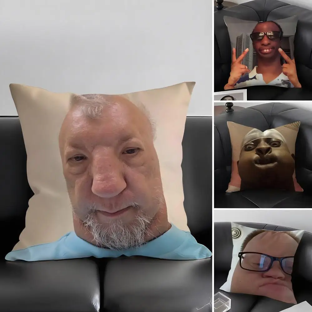 Ugly Man Funny Meme Cushion Cover Pillowcase Ultra Soft Skin Friendly Fabric Cloud Like Comfort & Concealed Zipper