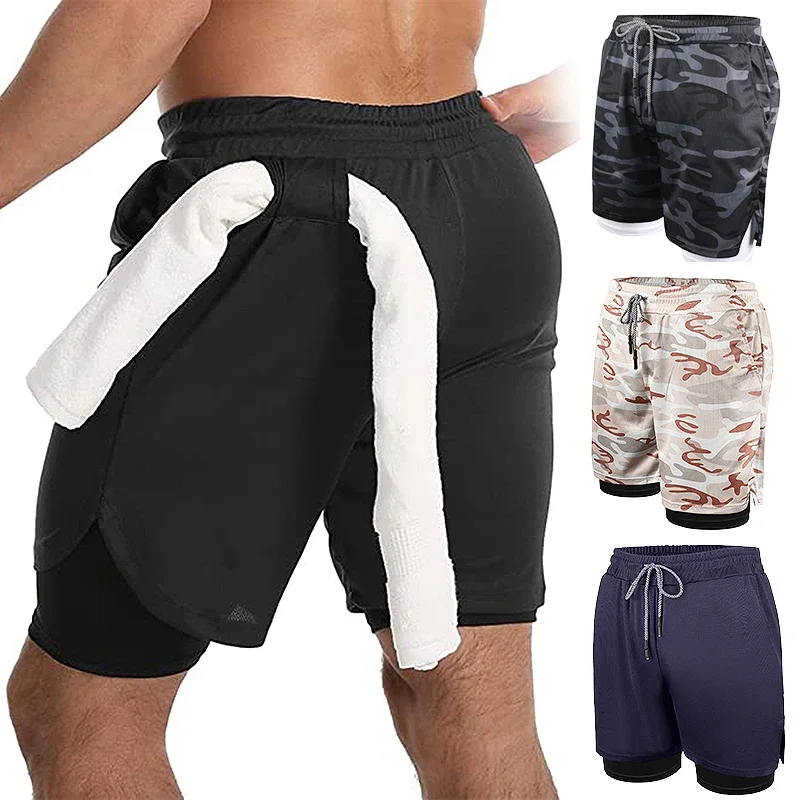 Mens 2 in 1 Running Shorts 5\