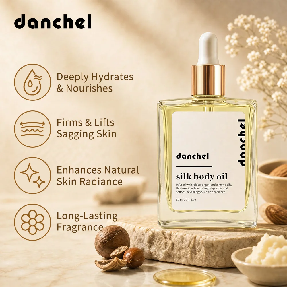 50ml Silk Body Oil Smooth Dry Skin Hydrating After Shower Scented Botanical Infused Daily Gentle Full Body Moisturizer Skincare