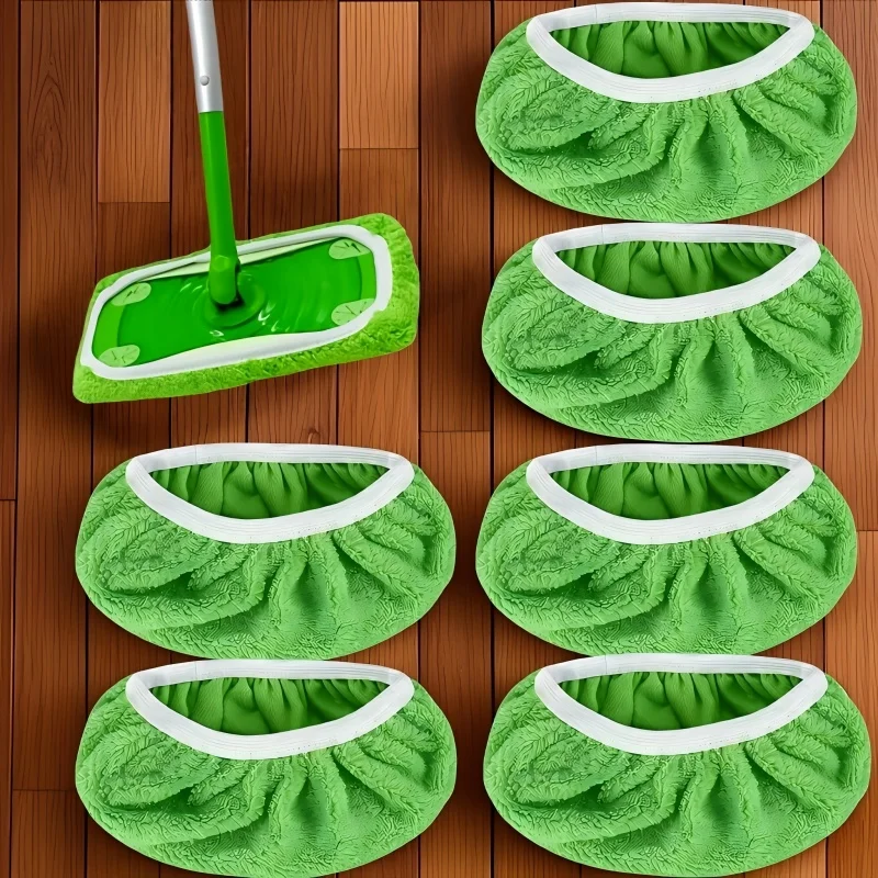 5-Piece Reusable Mop Replacement Head, Washable, Durable, Highly Absorbent, and Suitable for Both Dry and Wet Use