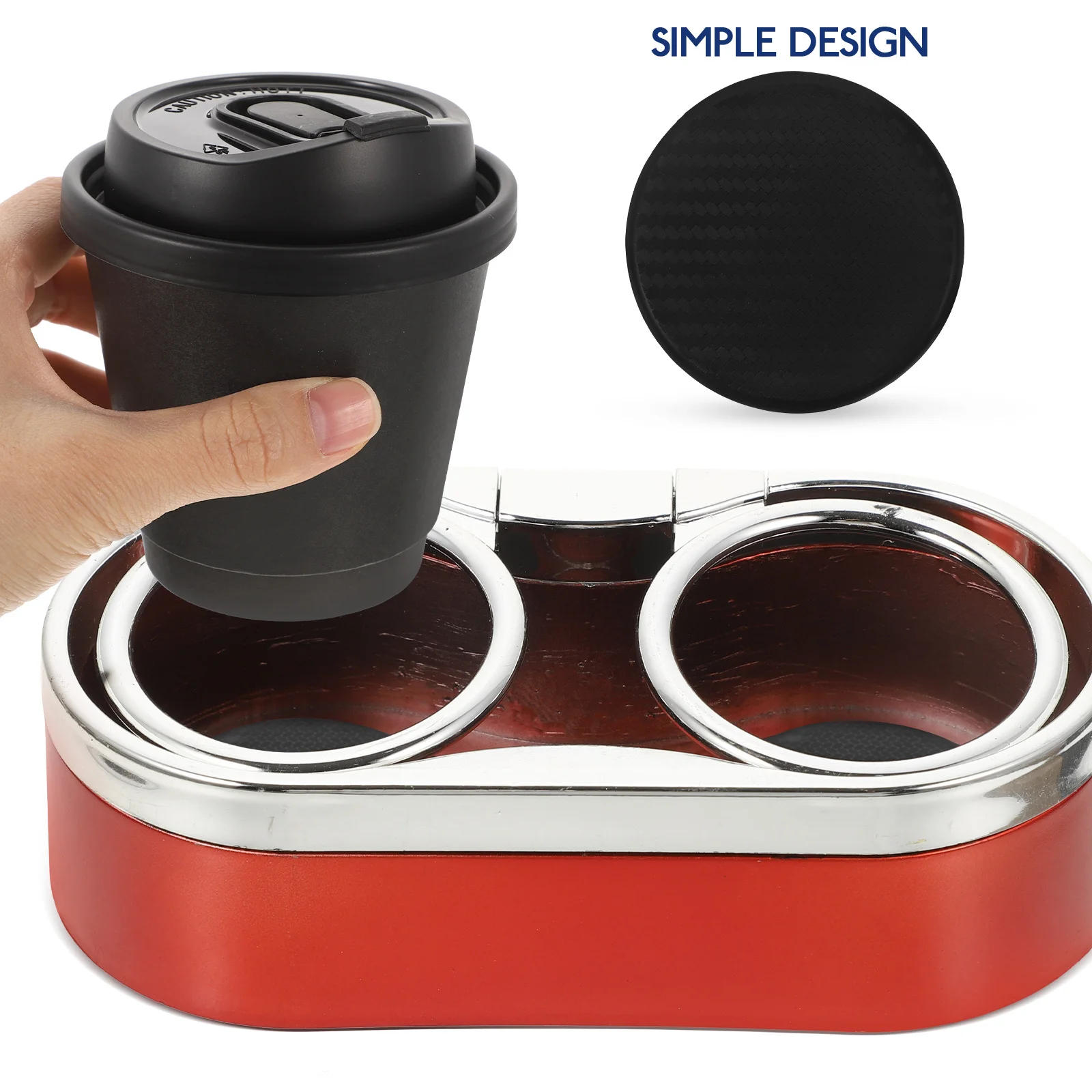 

iplusmile 4Pcs Square Car Cup Universal Non Holder Mats for Drink Mug Interior Accessories for Men Women