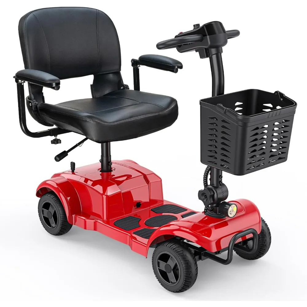 

Складной 4-колесный электрический скутер для людей с ограниченными возможностями, запас хода 15 миль, мощность 250 Вт, мобильная инвалидная коляска для пожилых людей и взрослых, садовая тележка