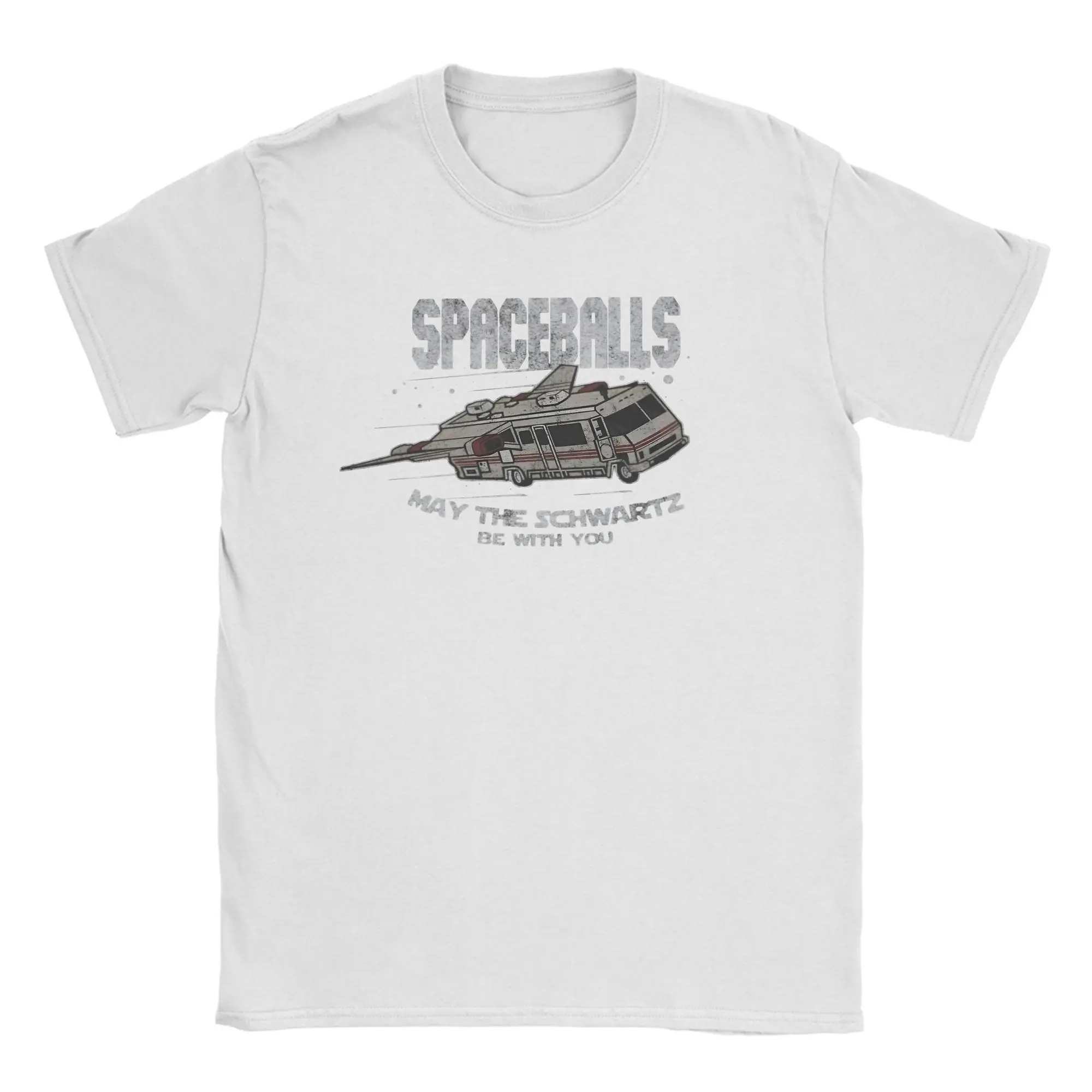 Awesome Spaceballs RV May the Schwartz Be With You T-Shirts Men Crewneck Cotton T Shirt Short Sleeve Tees Clothes