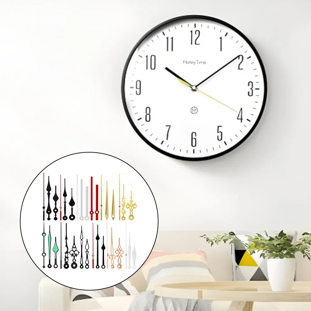 Complete 12 Pairs Metal Clock Hands- Kit For Quartz Movement Repair, DIY Replacement Parts For Unique Designs
