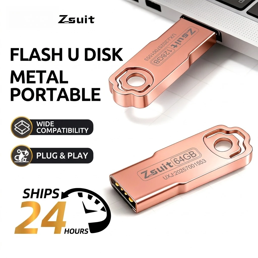 U Disk Flash Memory Metal USB Flash Drive Creative Mobile Phone Computer High-speed USB 3.0 Car U Disk